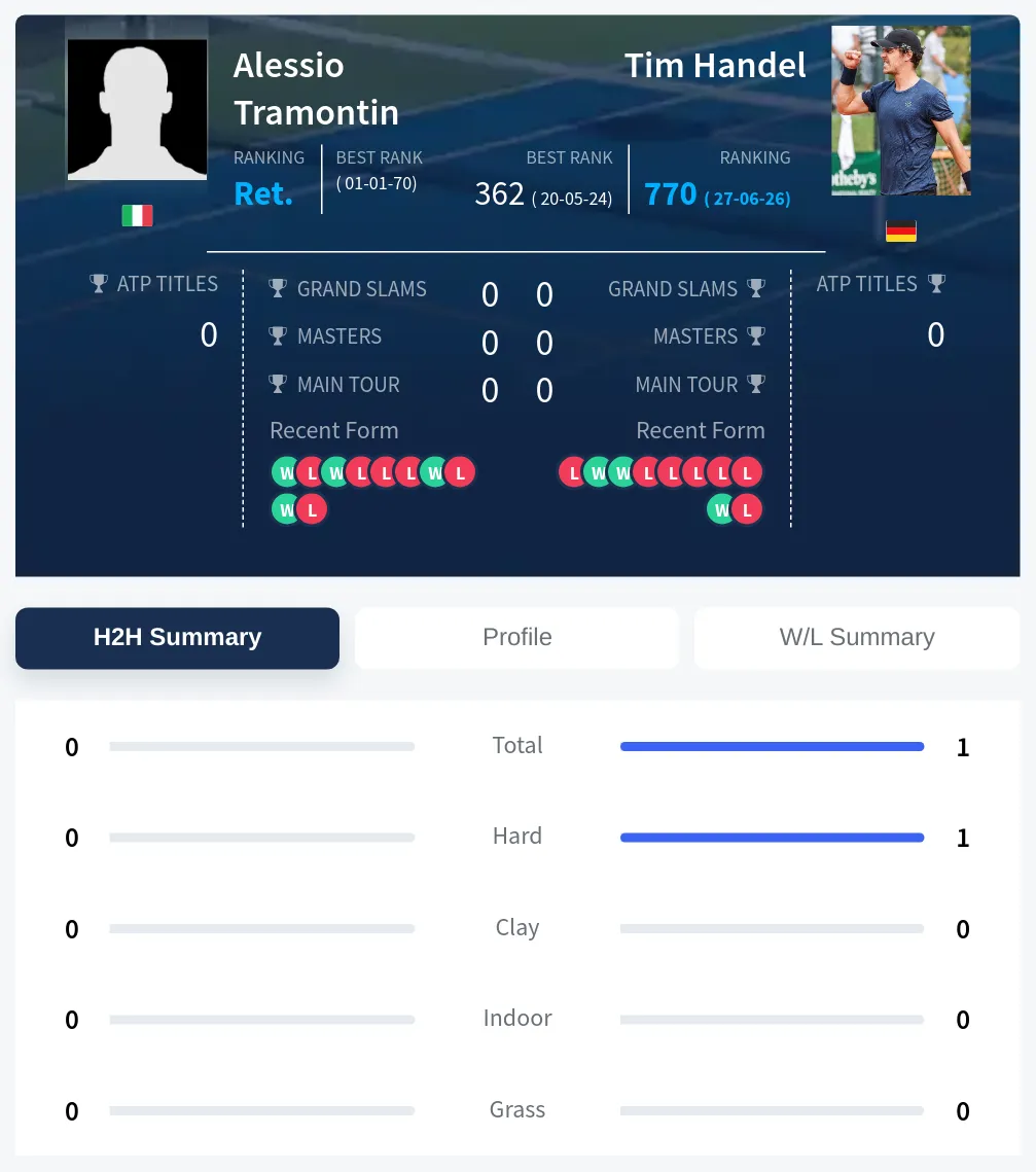 Tramontin Handel H2h Summary Stats