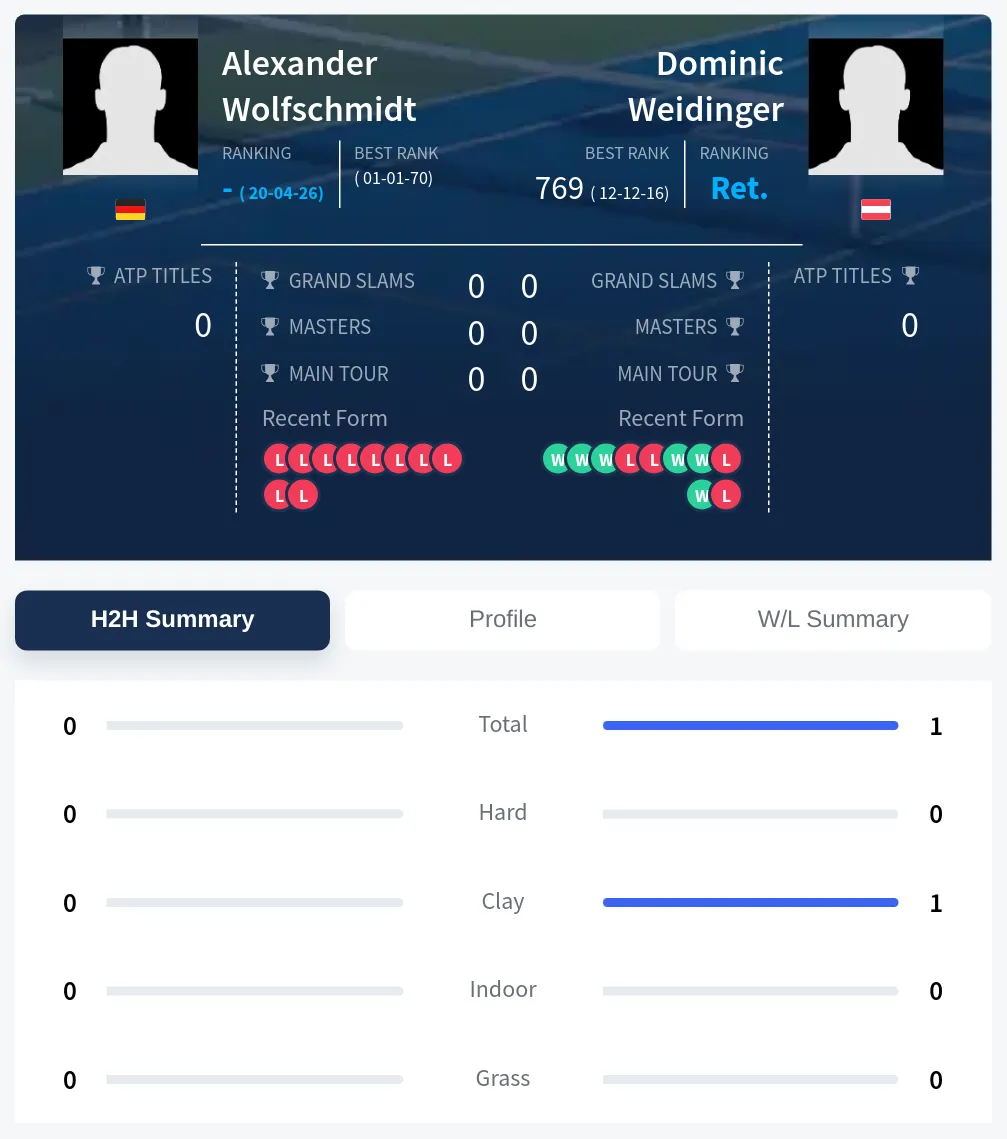 Wolfschmidt Weidinger H2h Summary Stats