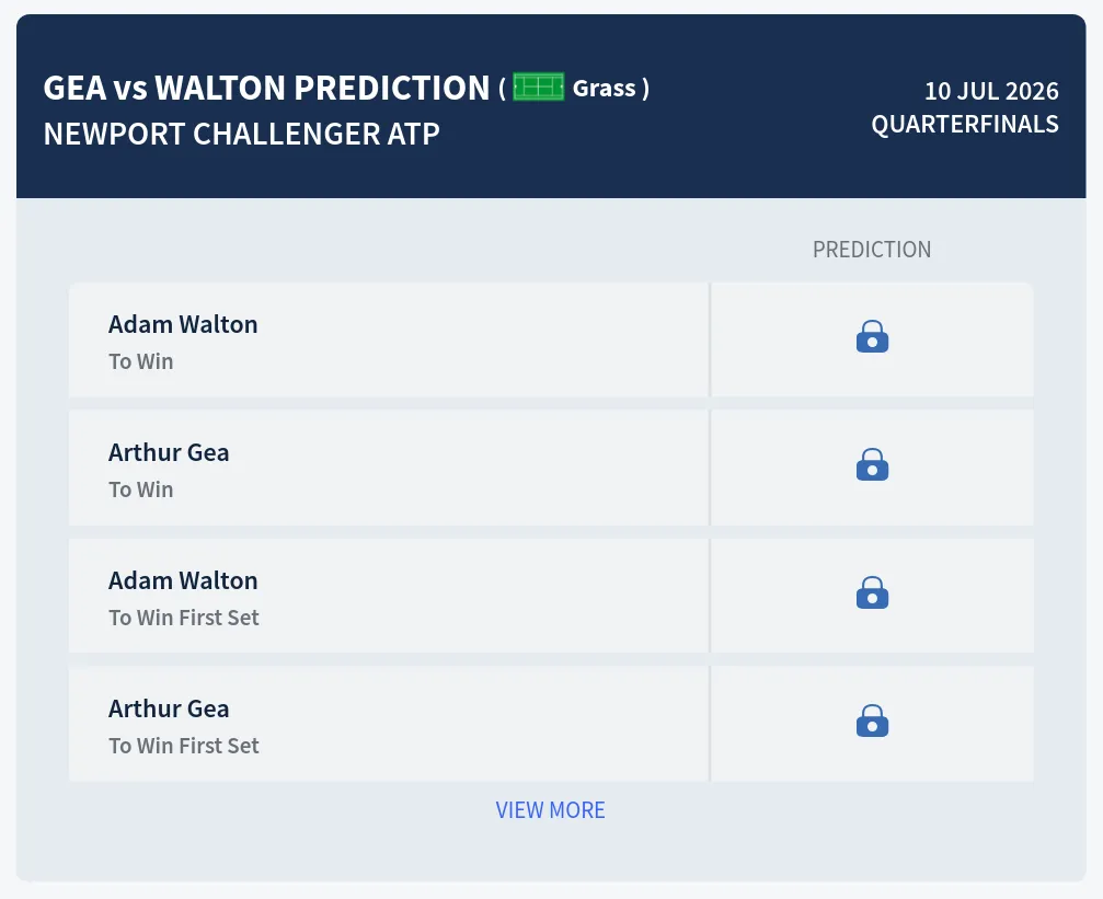 Walton Gea H2h Predictions at Newport Challenger Day 5