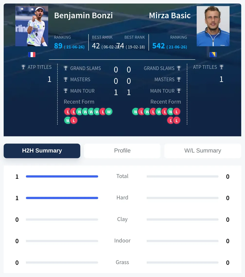 Bonzi Basic H2h Summary Stats