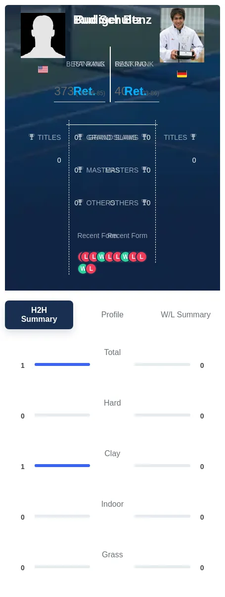 Benz Schultz H2h Summary Stats