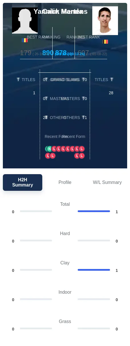 Manda Mertens H2h Summary Stats