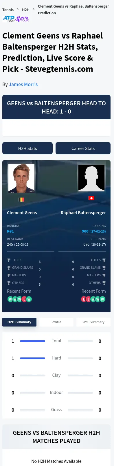 Clement Geens Raphael Baltensperger Prediction Stats