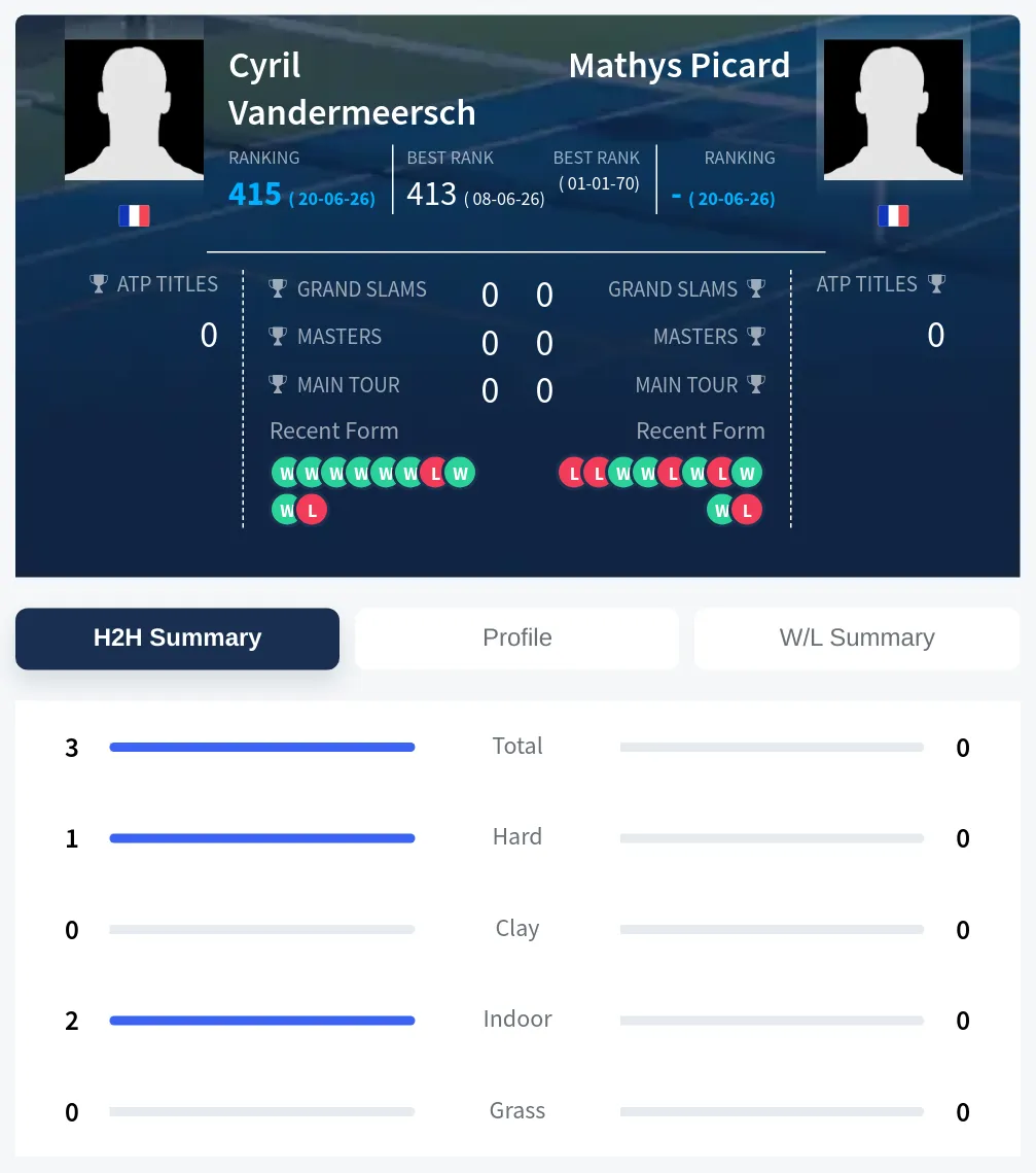 Vandermeersch Picard H2h Summary Stats