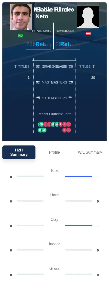 Linzer Neto H2h Summary Stats