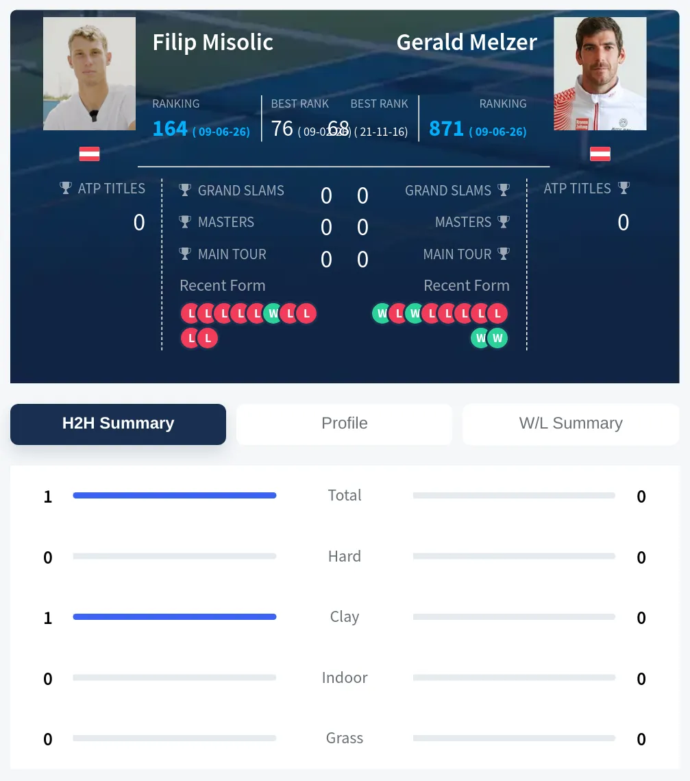 Misolic Melzer H2h Summary Stats