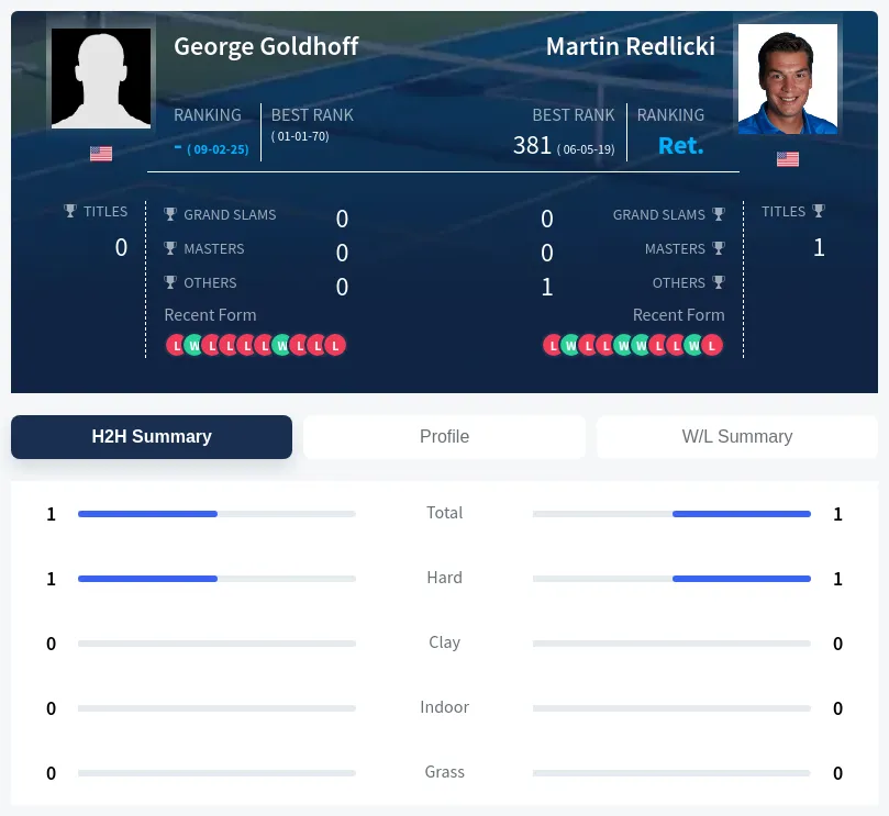 Goldhoff Redlicki H2h Summary Stats
