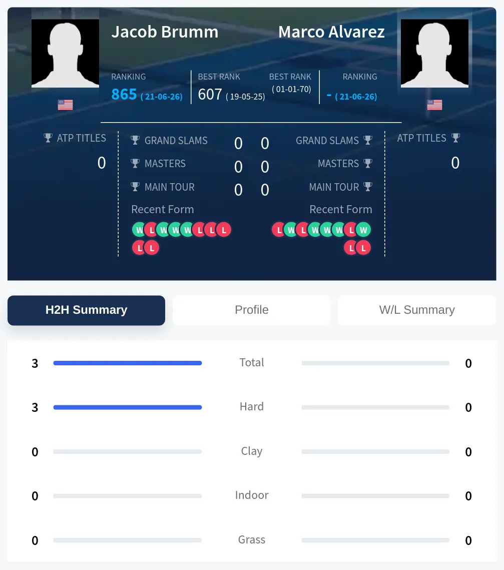 Brumm Alvarez H2h Summary Stats