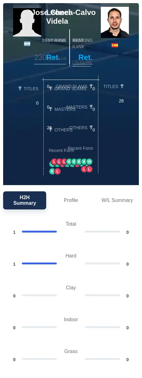 Videla Checa-Calvo H2h Summary Stats
