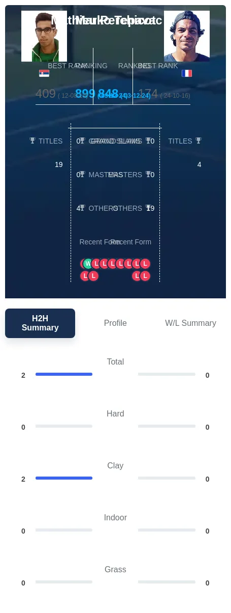 Tepavac Perchicot H2h Summary Stats