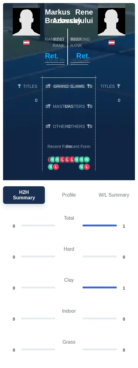 Brezovsky Adascalului H2h Summary Stats