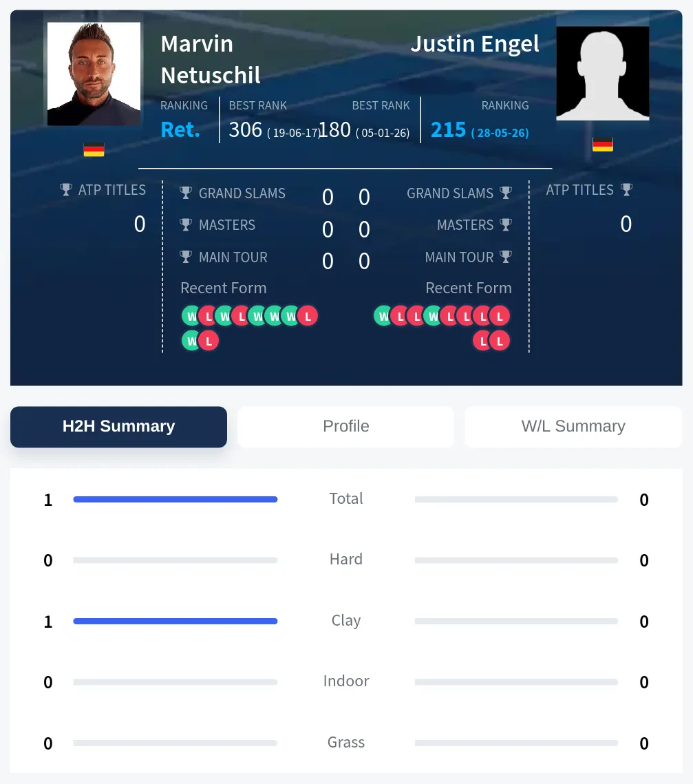 Netuschil Engel H2h Summary Stats