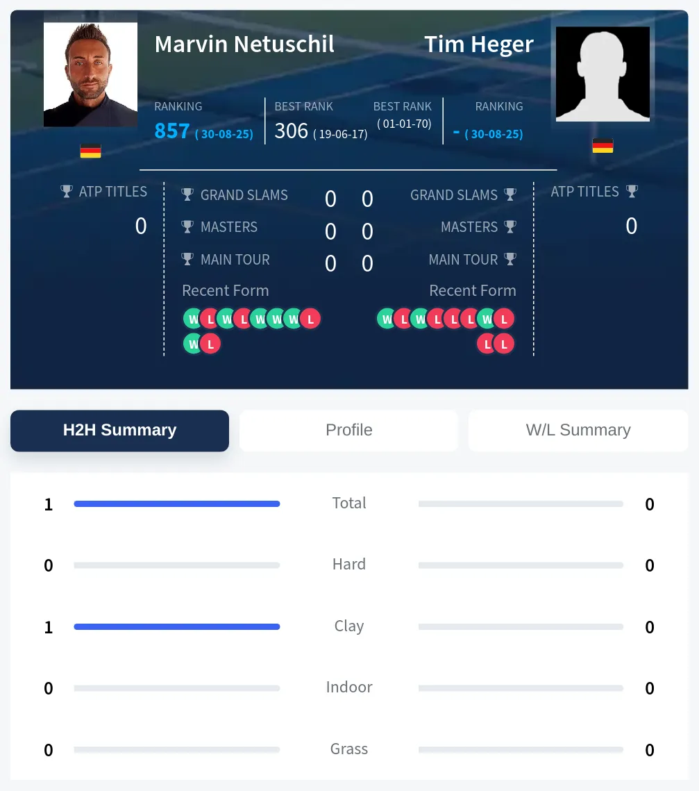 Heger Netuschil H2h Summary Stats