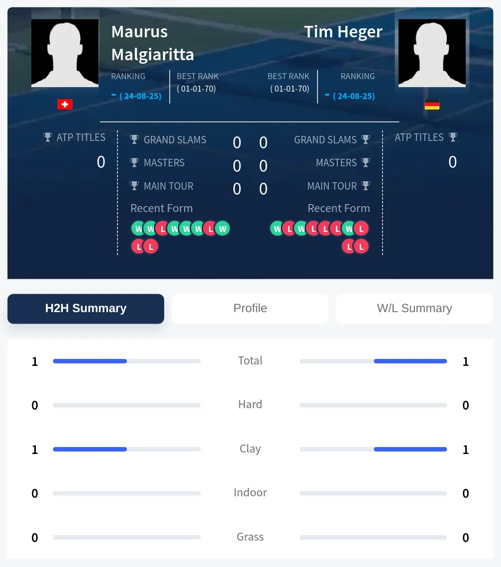 Malgiaritta Heger H2h Summary Stats