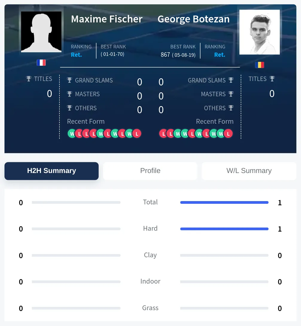 Fischer Botezan H2h Summary Stats