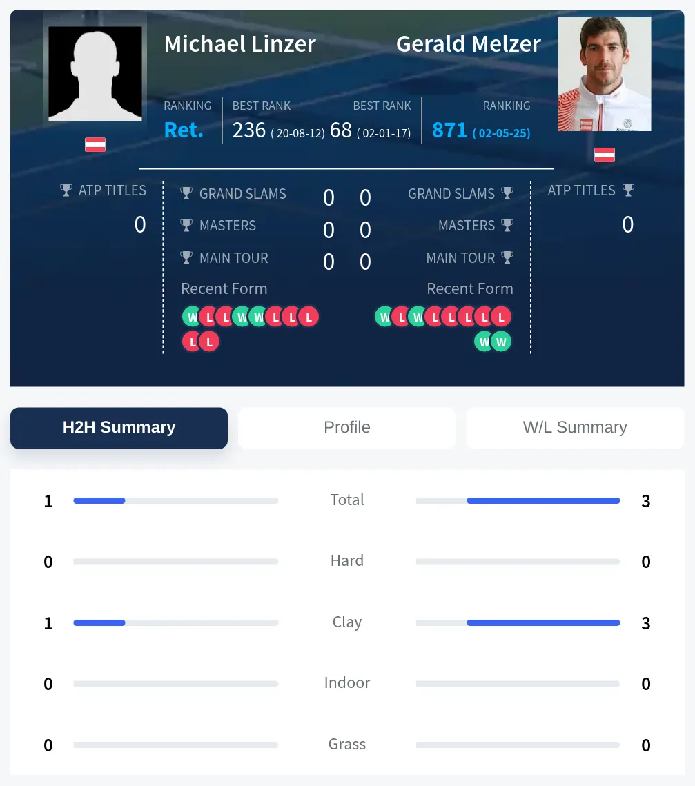 Linzer Melzer H2h Summary Stats