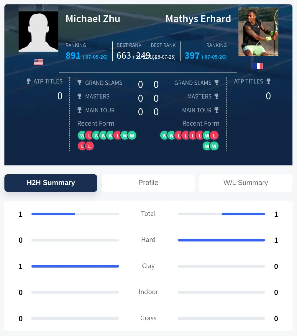 Erhard Zhu H2h Summary Stats