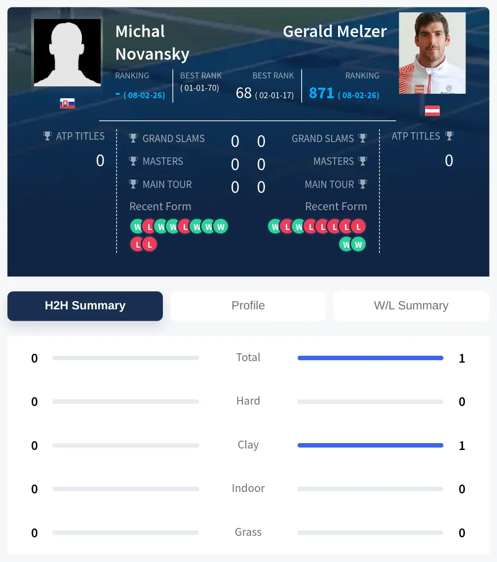 Novansky Melzer H2h Summary Stats