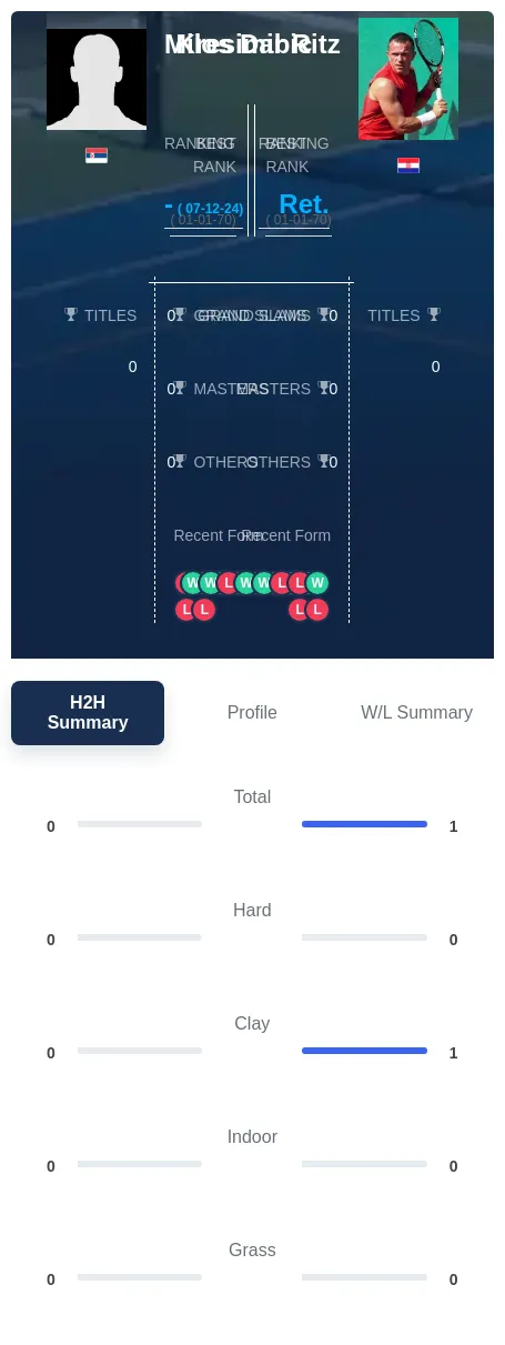 Dabic Ritz H2h Summary Stats