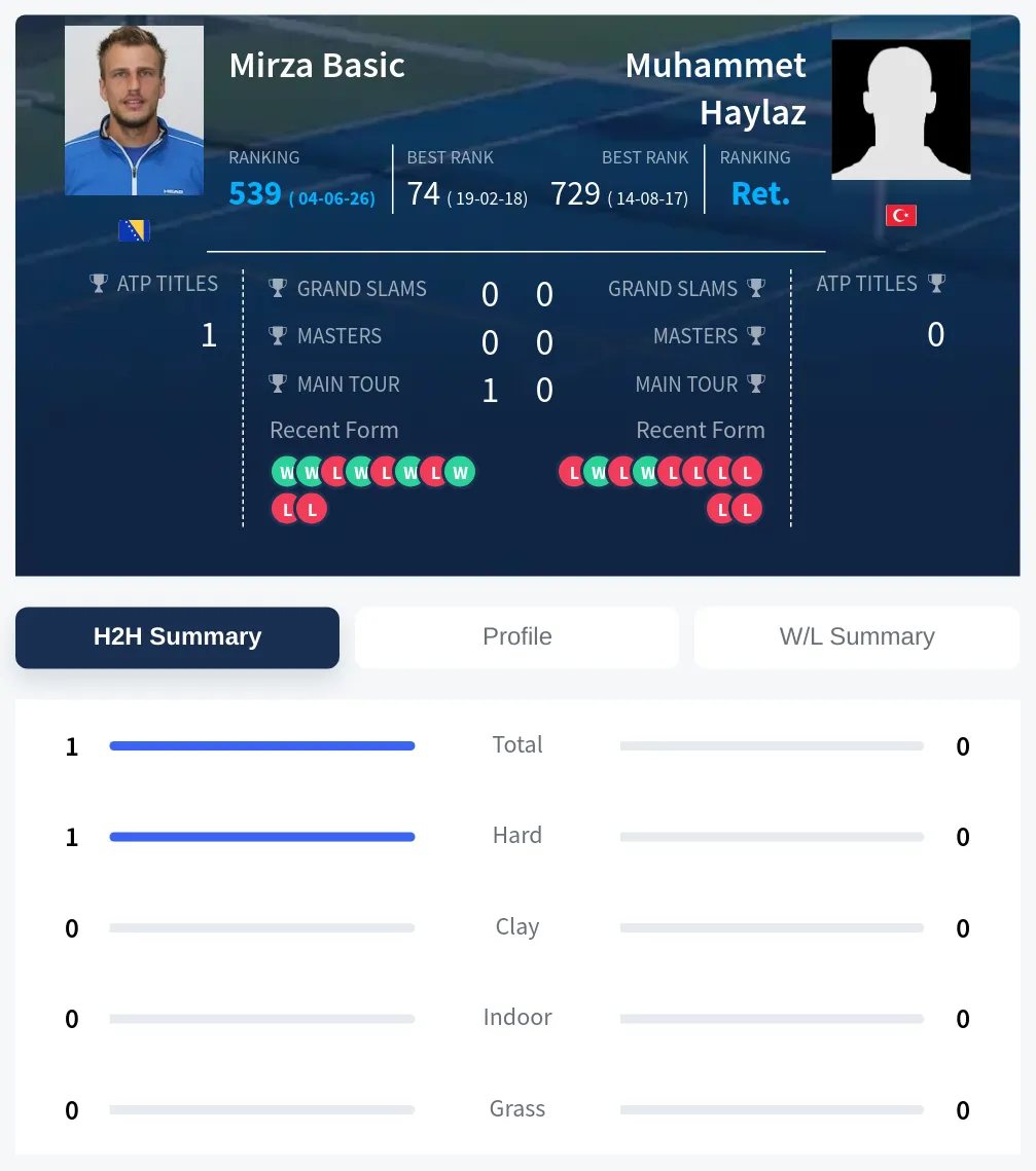 Basic Haylaz H2h Summary Stats