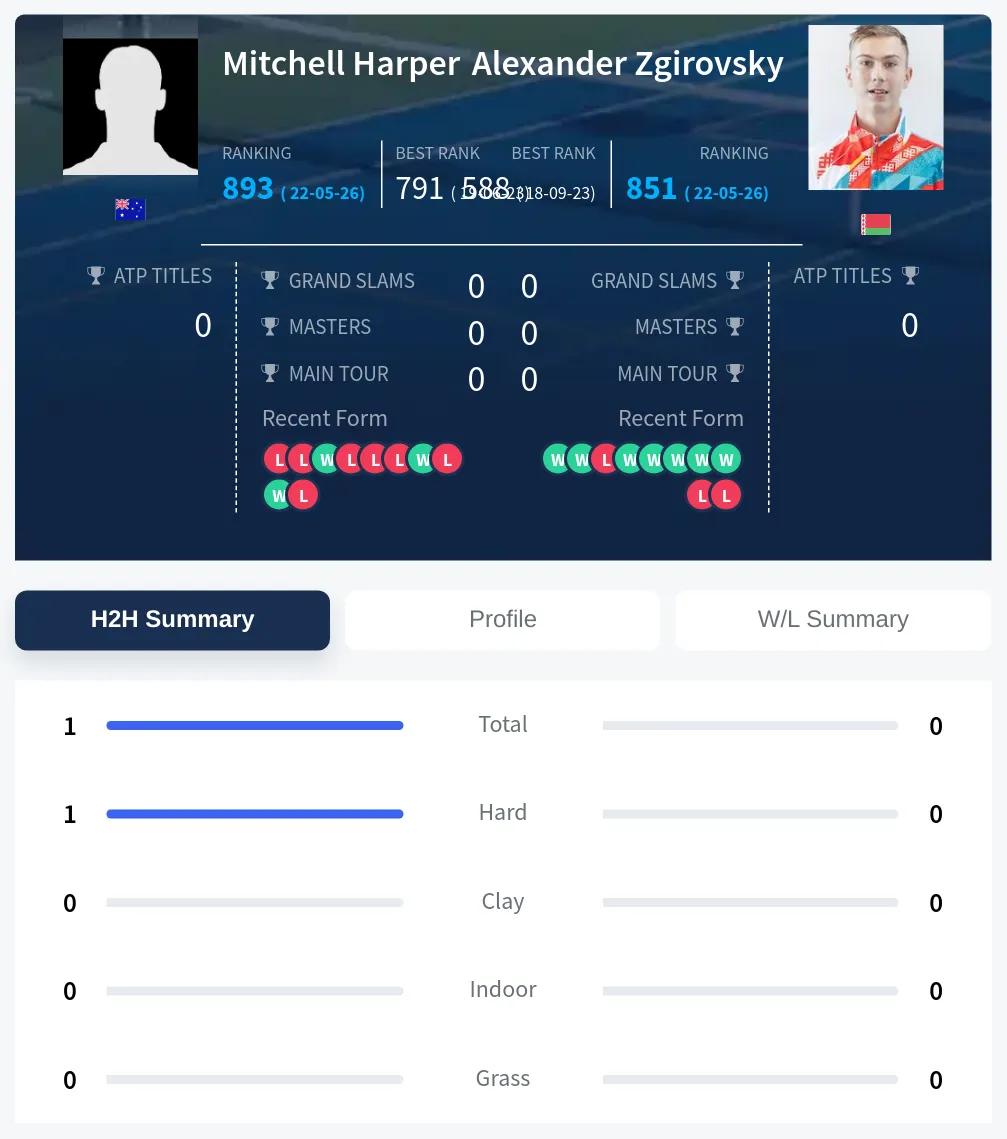 Harper Zgirovsky H2h Summary Stats