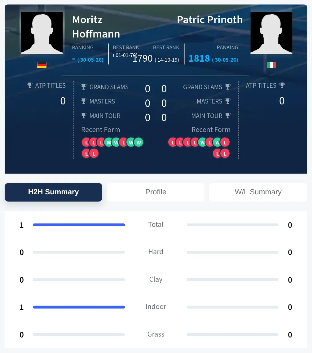 Hoffmann Prinoth H2h Summary Stats