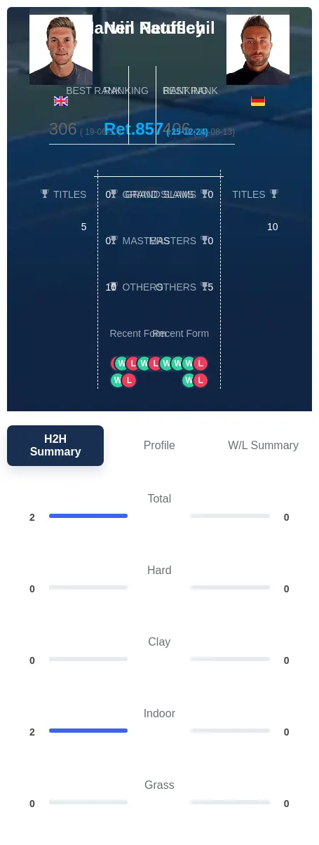 Pauffley Netuschil H2h Summary Stats
