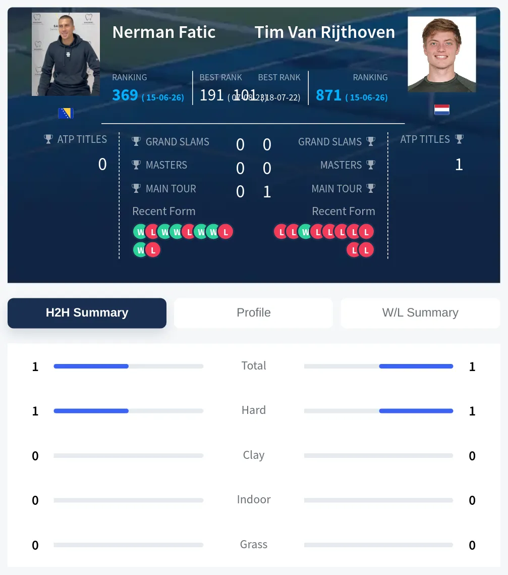 Fatic Rijthoven H2h Summary Stats