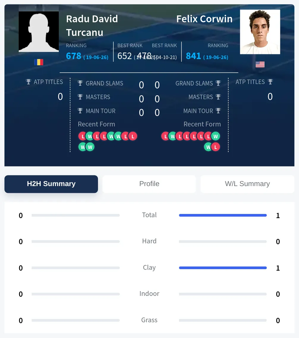 Turcanu Corwin H2h Summary Stats