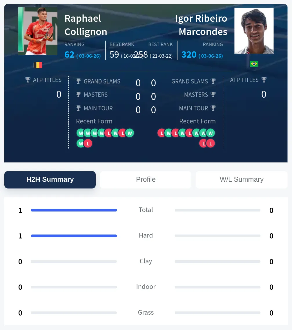 Collignon Marcondes H2h Summary Stats