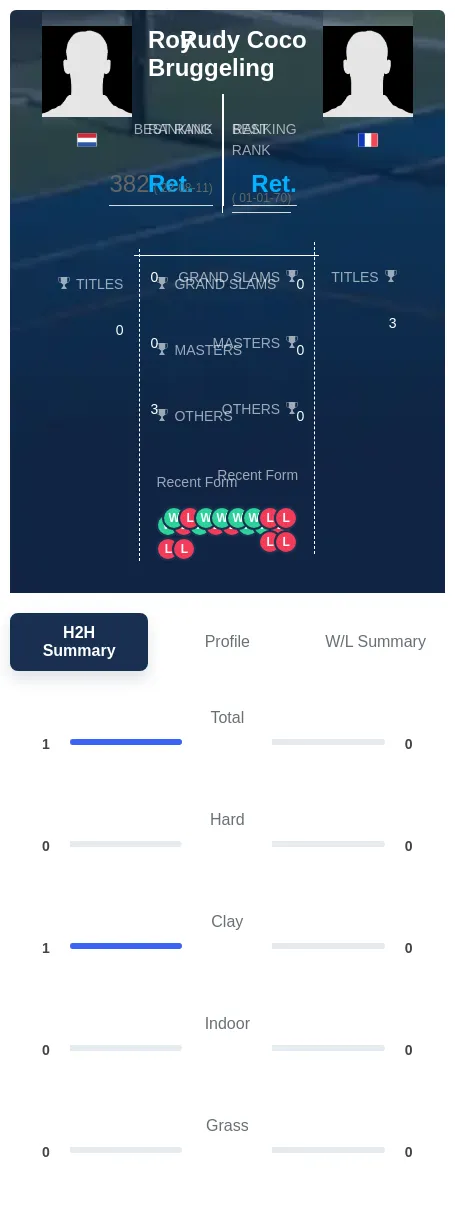 Bruggeling Coco H2h Summary Stats