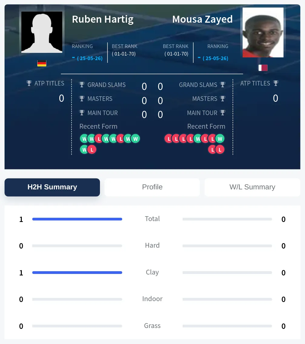 Hartig Zayed H2h Summary Stats