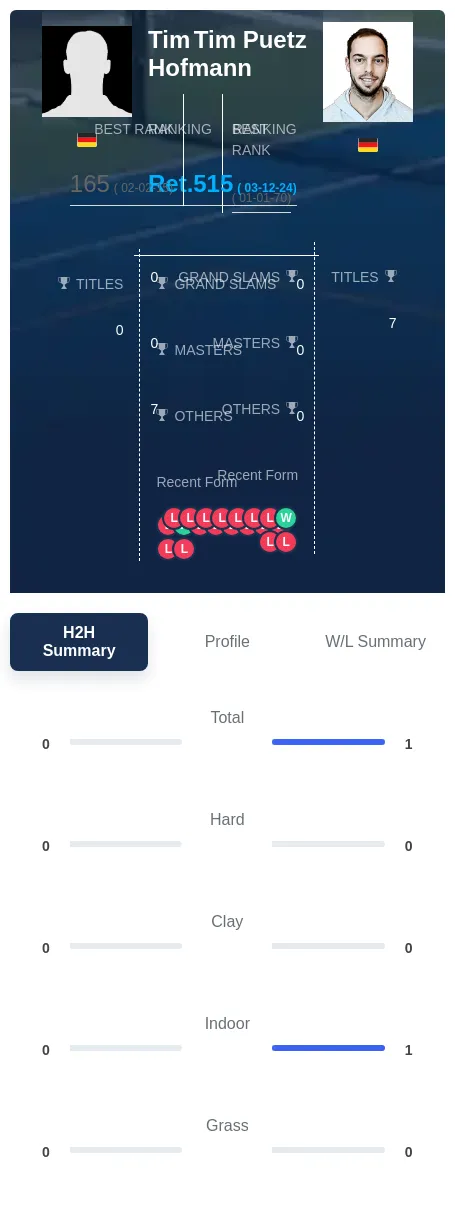Hofmann Puetz H2h Summary Stats