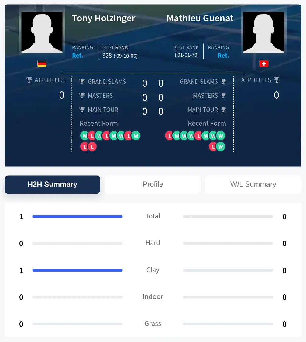 Holzinger Guenat H2h Summary Stats