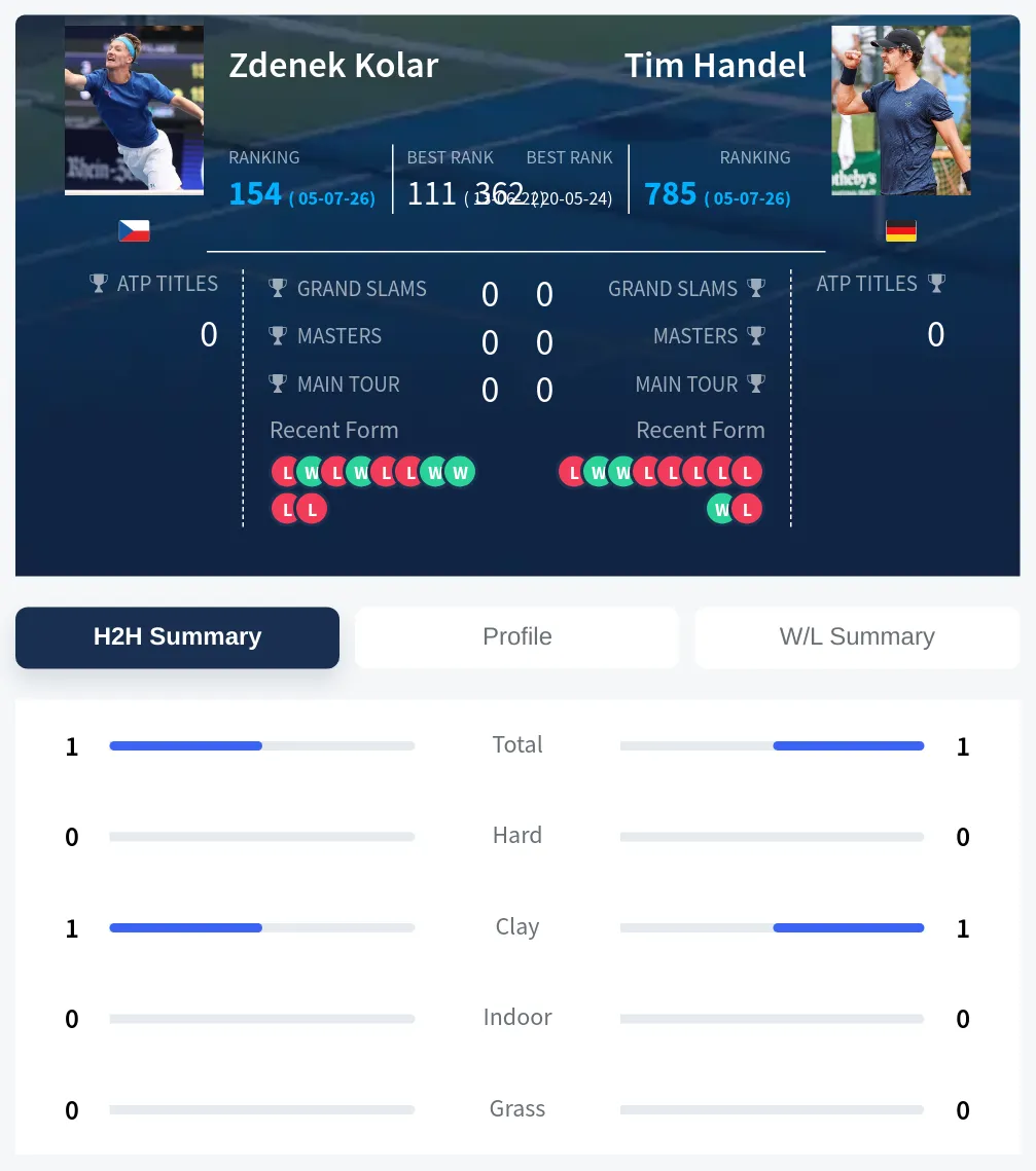 Kolar Handel H2h Summary Stats