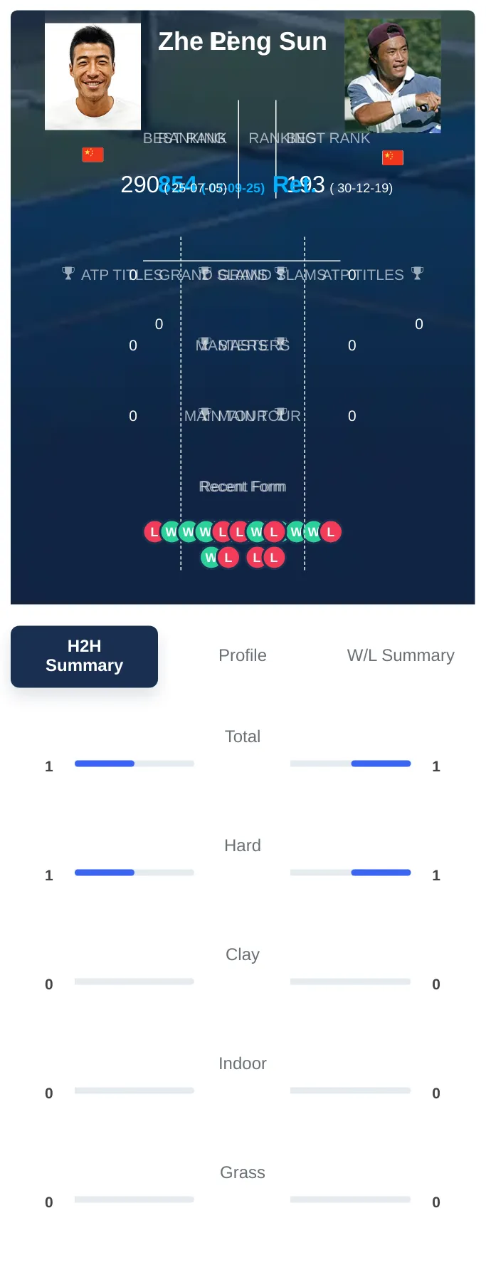 Li Sun H2h Summary Stats